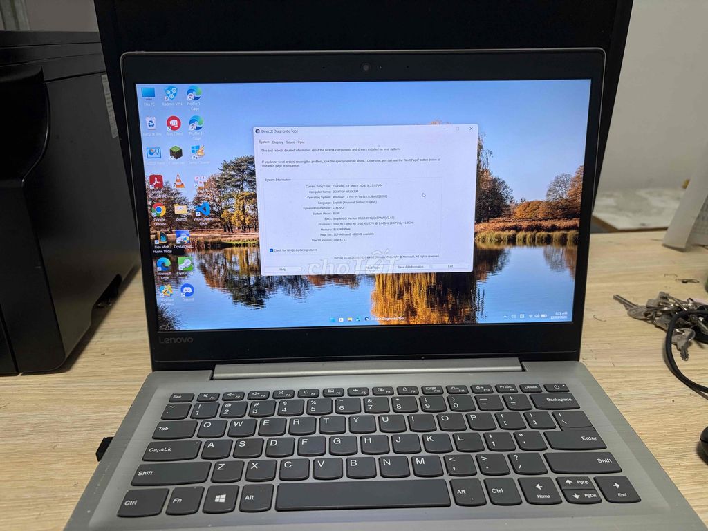 Lenovo i5-8250U 8GB/256GB Xám. Mua bán Laptop tại Huyện Châu Thành Bến Tre được đăng bởi VÕ VĂN HÒA hình 1
