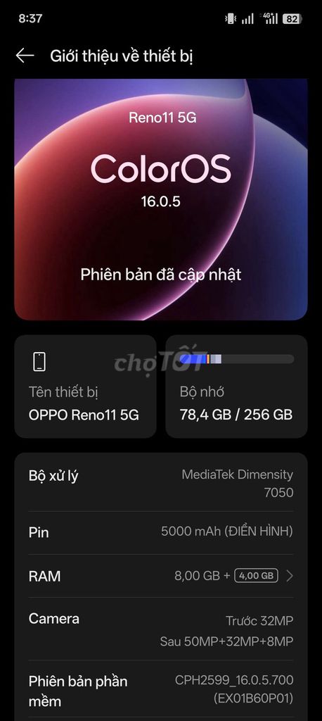 Oppo Reno11 5G 256GB. Mua bán Điện thoại tại Huyện Dương Minh Châu Tây Ninh được đăng bởi Bầu Trời hình 1