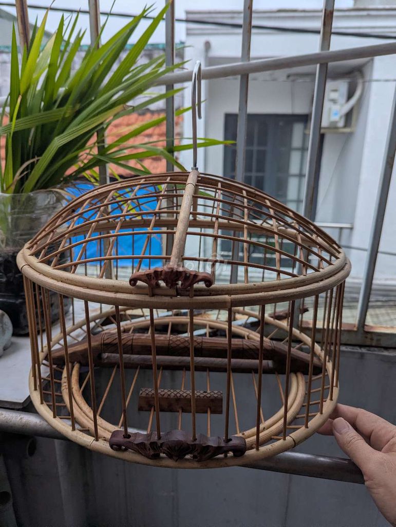 Lồng chim tre 36cm Nâu. Mua bán Phụ kiện, Thức ăn, Dịch vụ tại Huyện Bình Chánh Tp Hồ Chí Minh được đăng bởi Nguyễn trung nghĩa hình 1