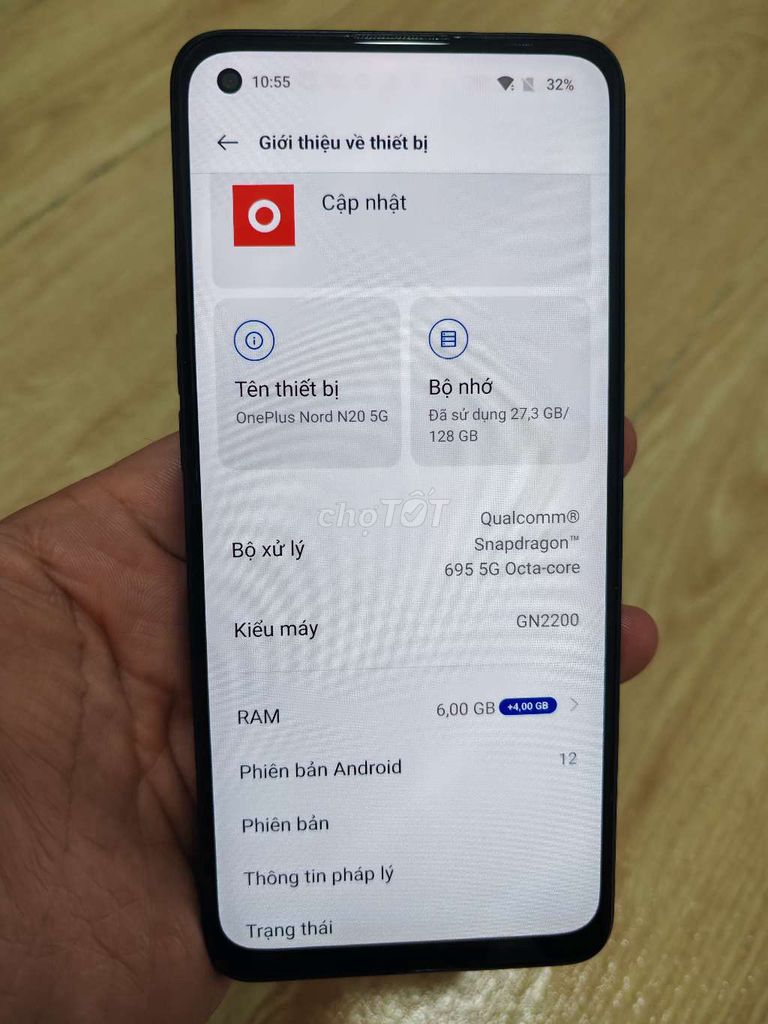 OnePlus Nord N20 5G 128GB Xám. Mua bán Điện thoại tại Quận 10 Tp Hồ Chí Minh được đăng bởi Nam hình 1
