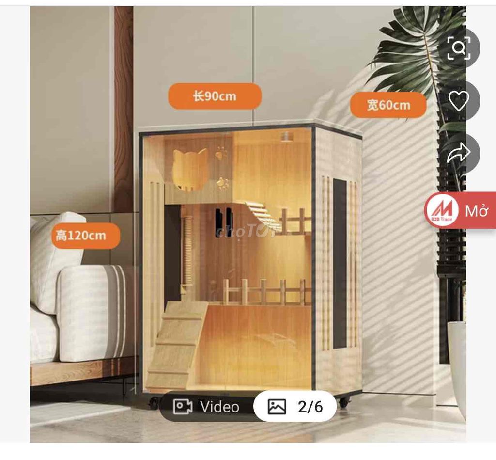Nhà cho mèo gỗ 120x90x60cm. Mua bán Phụ kiện, Thức ăn, Dịch vụ tại Quận Ngũ Hành Sơn Đà Nẵng được đăng bởi Retro hình 1