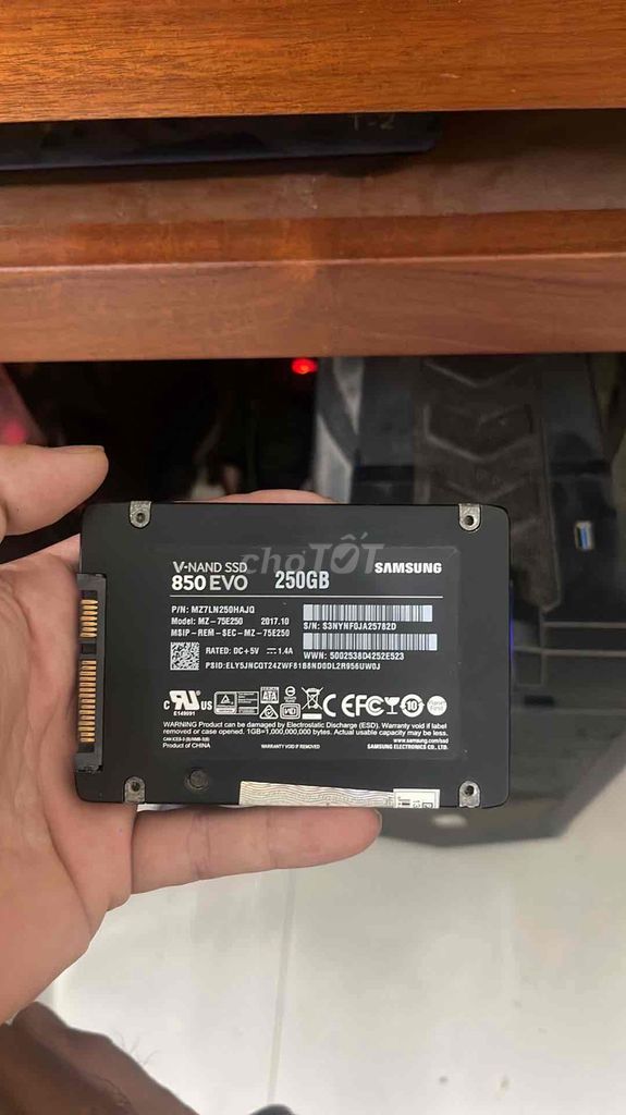 Ổ cứng SSD Samsung 850 EVO 250GB Đen. Mua bán Linh kiện (RAM, Card...) tại Quận Cẩm Lệ Đà Nẵng được đăng bởi Trần Đình Thịnh hình 1