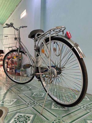 Xe đạp queen inox màu trắng phổ thông