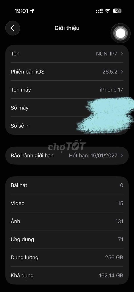 Apple iPhone 17 256GB. Mua bán Điện thoại tại Thị xã Tân Uyên Bình Dương được đăng bởi Văn Hòa hình 1