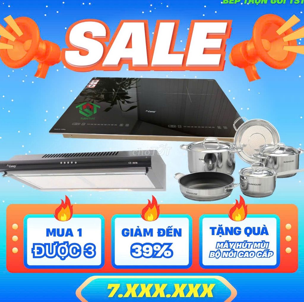 Mua bếp từ với deal hời, mua 1 tặng 3