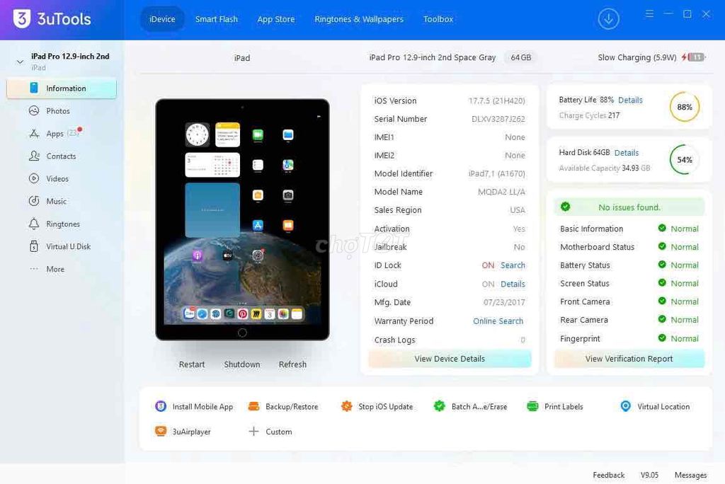 Apple iPad Pro 12.9 inch 64GB Xám. Mua bán Máy tính bảng tại Quận Bình Tân Tp Hồ Chí Minh được đăng bởi Quoc Nguyen hình 1