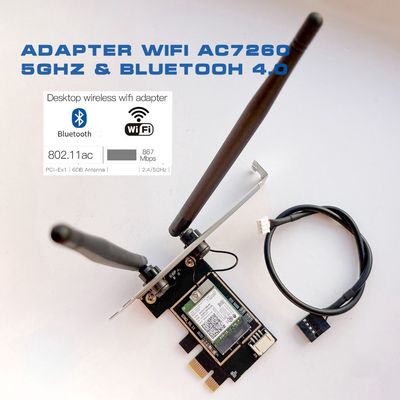 ADAPTER WIFI PCIE TO M2 WIFI AC 7260 băng tần 5ghz