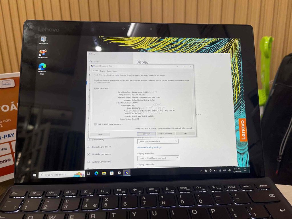 Lenovo Miix 720 i7 7500/8G/256Gmàn hình 12.5” 2.8K