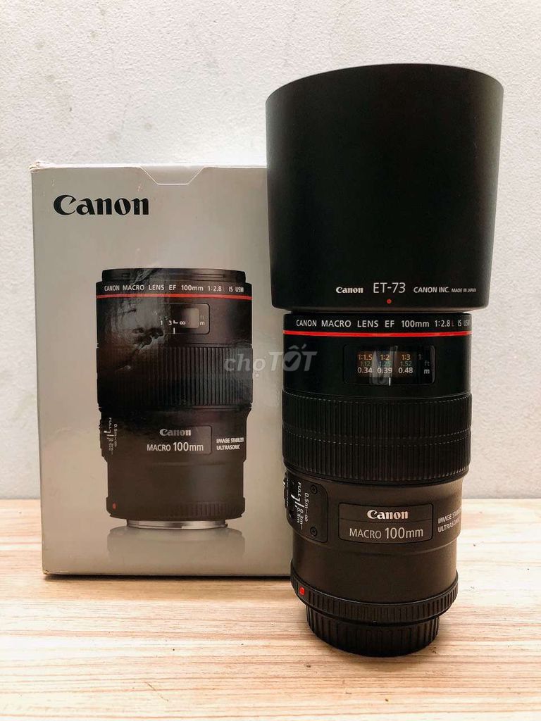 Ống kính canon 100L f2.8 macro keng fullbox zin