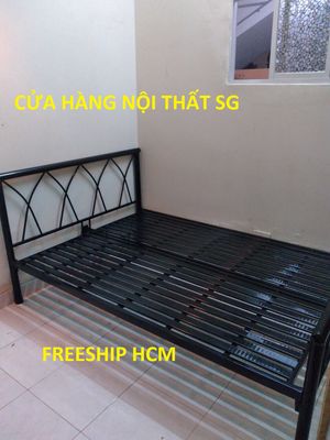 Freeship hcm-giường sắt đơn 1m2,1m4,1m6,1m8x2m New