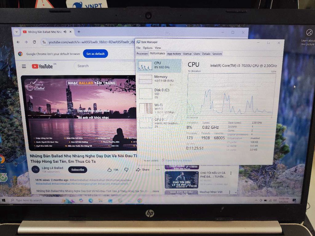 HP Intel Core i3 8GB/120GB Đã dùng. Mua bán Laptop tại Thành phố Hội An Quảng Nam được đăng bởi Máy tính  hình 1