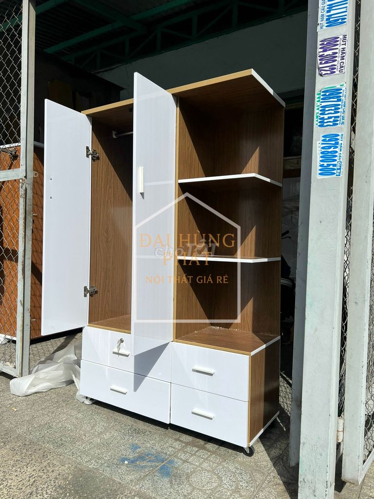 Tủ quần áo Nhựa Đài Loan 1m8x1m23x45cm Việt Nam. Mua bán Tủ, kệ gia đình tại Quận Bình Thạnh Tp Hồ Chí Minh được đăng bởi NỘI THẤT HƯNG THỊNH hình 1