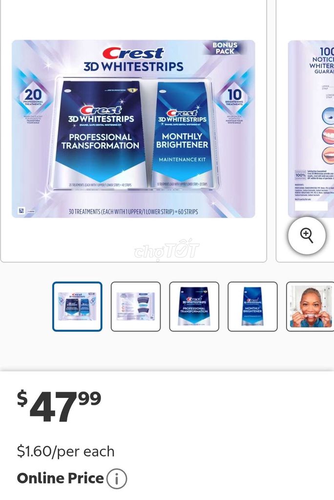 Pass Crest 3D  Dán trắng răng Mỹ Hàng xách tay. Mua bán Phụ kiện thời trang khác tại Quận 8 Tp Hồ Chí Minh được đăng bởi Phương Nguyễn  hình 1