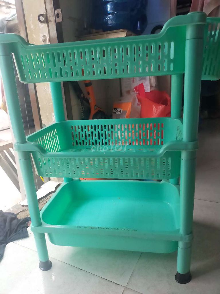 Kệ đựng đồ nhựa 3 tầng xanh ngọc. Mua bán Tủ, kệ gia đình tại Quận Bình Tân Tp Hồ Chí Minh được đăng bởi sang hình 1