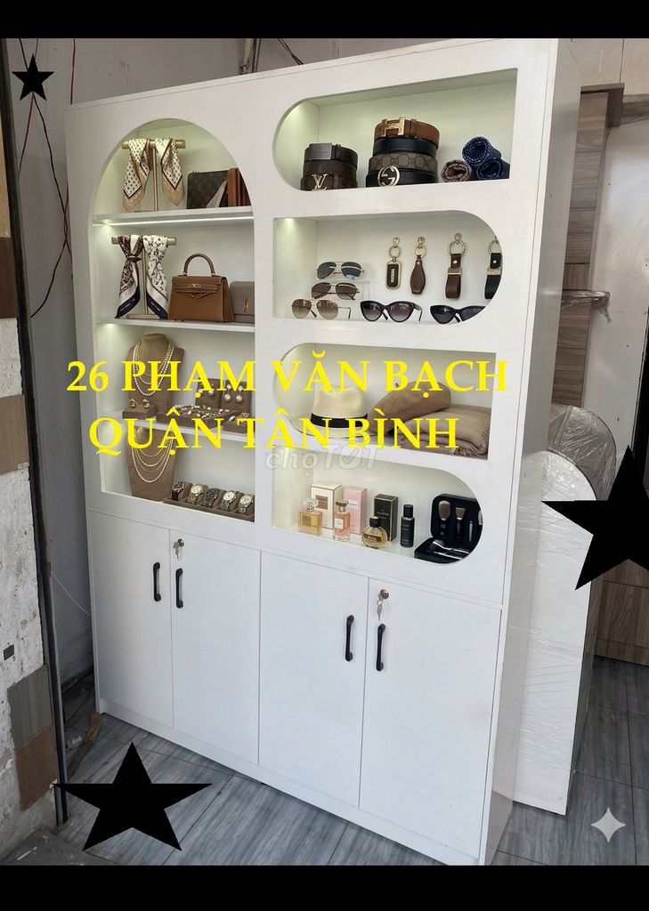 TỦ TRƯNG MỸ PHẨM 140X200X30CM FULL VÁN MÀU TRẮNG . Mua bán Tủ, kệ gia đình tại Quận Tân Bình Tp Hồ Chí Minh được đăng bởi NỘI THẤT SẢN XUẤT TẠI XƯỞNG hình 1