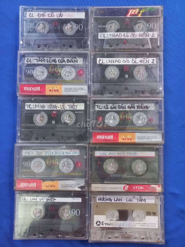 Combo 10 cuốn băng cassette cải lương và tân cổ  . Mua bán Tivi, Âm thanh tại Quận Bình Tân Tp Hồ Chí Minh được đăng bởi Băng Đĩa Xưa hình 1
