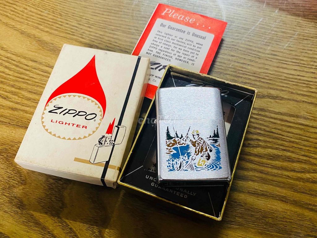 Zippo Fisherman  1972  New Full Box