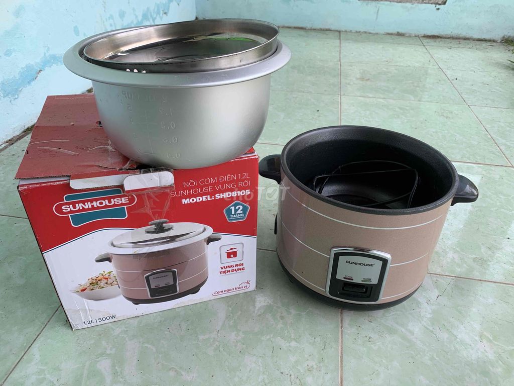 Nồi cơm điện Sunhouse SHD8105 1.2L Nâu đã sử dụng. Mua bán Bếp, lò, đồ điện nhà bếp tại Thành phố Rạch Giá Kiên Giang được đăng bởi TrungTPT hình 1