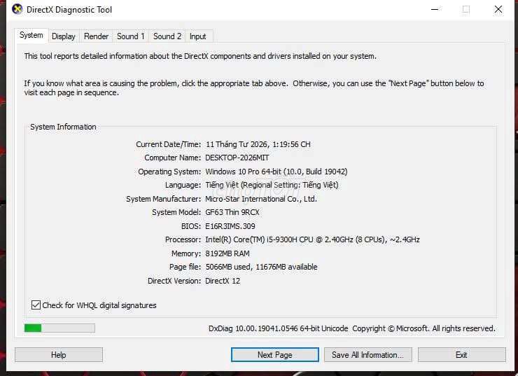 MSI GF63 Thin 9RCX i5-9300H GTX 1050TI 8GB. Mua bán Laptop tại Huyện Nghi Lộc Nghệ An được đăng bởi Duy Đức hình 1