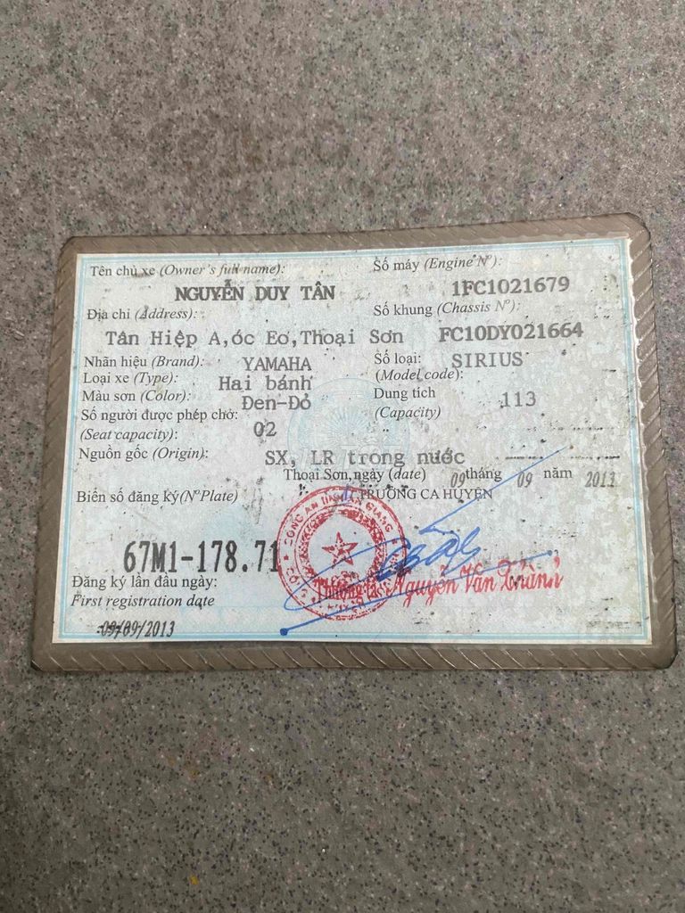 BÁN XE SI RI US Fi. Mua bán Xe máy tại Quận 5 Tp Hồ Chí Minh được đăng bởi AN THÀNH AUDIO hình 4