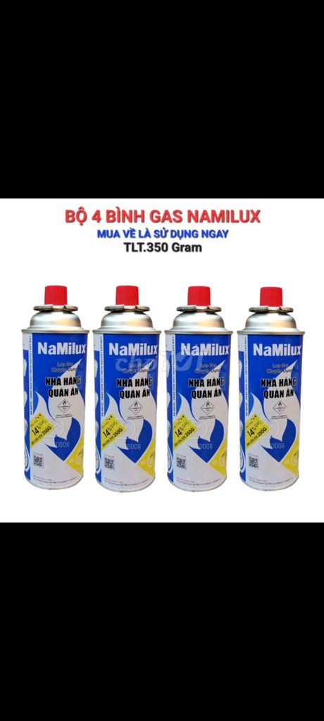 Bộ 4 bình ga mini Namilux TLT.350g