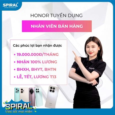 Tuyển nhân viên bán hàng tại Phổ Yên