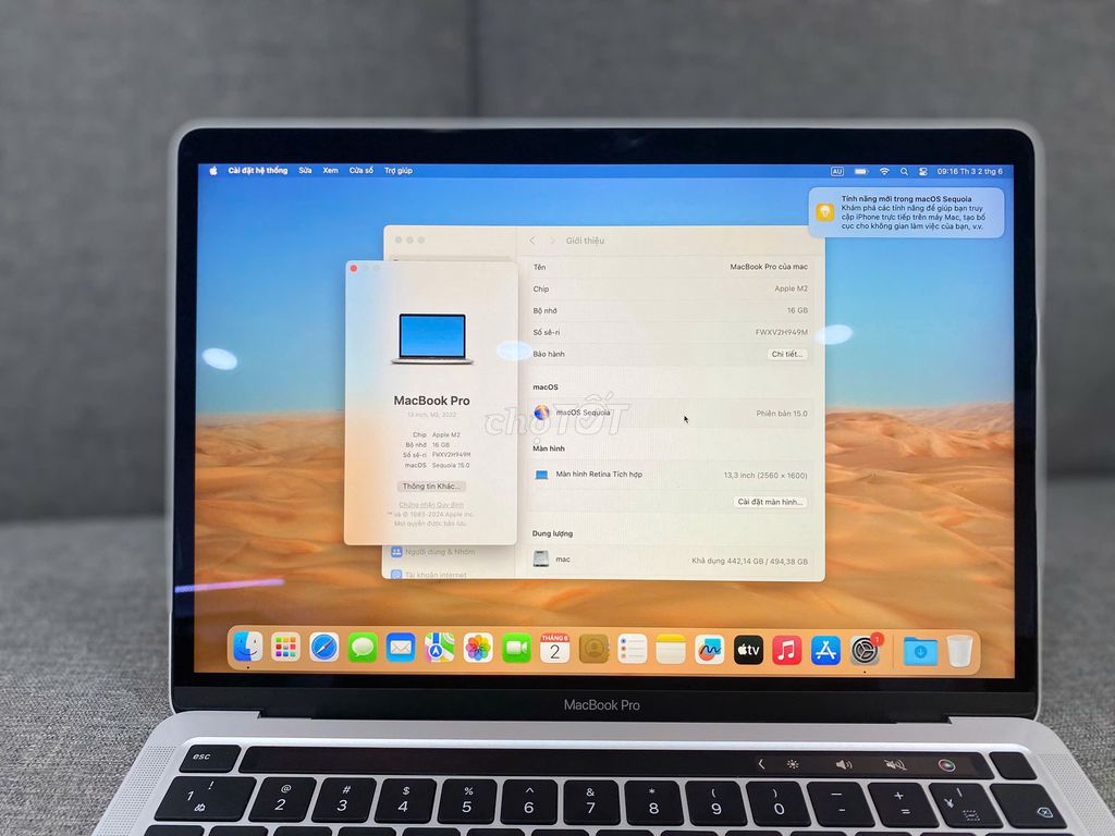 Macbook Pro 13" Chip M2 Ram 16Gb SSD 512Gb. Mua bán Laptop tại Quận 10 Tp Hồ Chí Minh được đăng bởi Lapvn hình 1