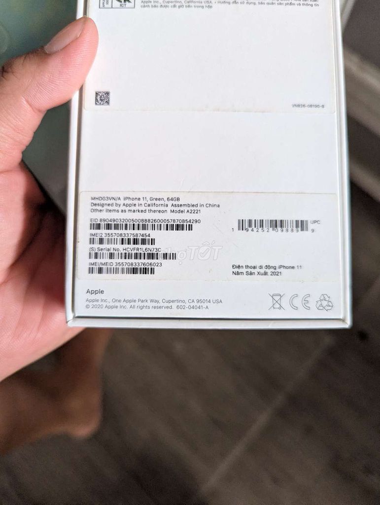 Apple iPhone 11 64GB Xanh lá Đã dùng. Mua bán Điện thoại tại Thành phố Thuận An Bình Dương được đăng bởi SANG hình 1