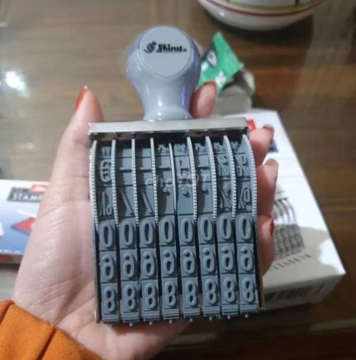 Con dấu Shiny N18 Đài Loan 8 số 9mm. Mua bán Đồ dùng văn phòng tại Quận Phú Nhuận Tp Hồ Chí Minh được đăng bởi Thanh Ngoc hình 1