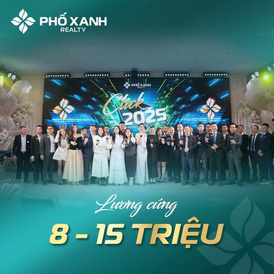 NHÂN VIÊN SALES BẤT ĐỘNG SẢN LƯƠNG 8-15TR + %HH. Việc làm tại Quận Thanh Xuân Hà Nội được đăng bởi Bất Động Sản Phố Xanh Group hình 1