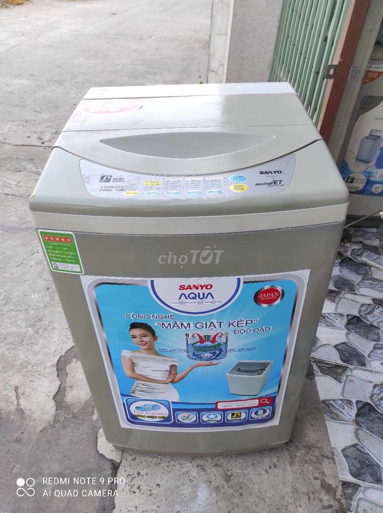 Thanh lý máy giặt Sanyo 8kg giặt vắt êm siêu khô