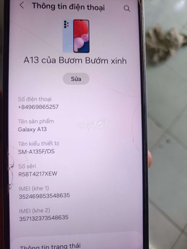Samsung Galaxy A13 128GB Trắng Đã qua sử dụng. Mua bán Điện thoại tại Huyện Hòa Thành Tây Ninh được đăng bởi Phạm Hải hình 1