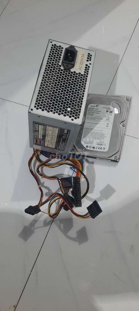 Combo nguồn máy tính bàn và hdd pc 160gb dùng tốt