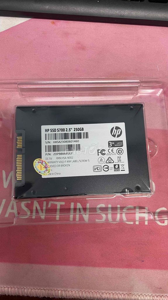 Ổ cứng SSD HP S700 250GB Đen. Mua bán Linh kiện (RAM, Card...) tại Quận Ninh Kiều Cần Thơ được đăng bởi Phạm Bảo Long hình 1