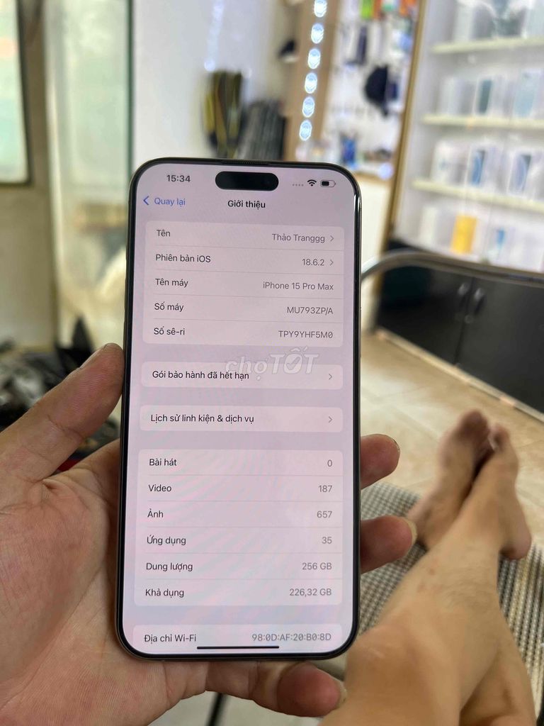 15 Pro Max 256GB Titan Zin Đét. Mua bán Điện thoại tại Thị xã Từ Sơn Bắc Ninh được đăng bởi Đức Huy Mobile  hình 1