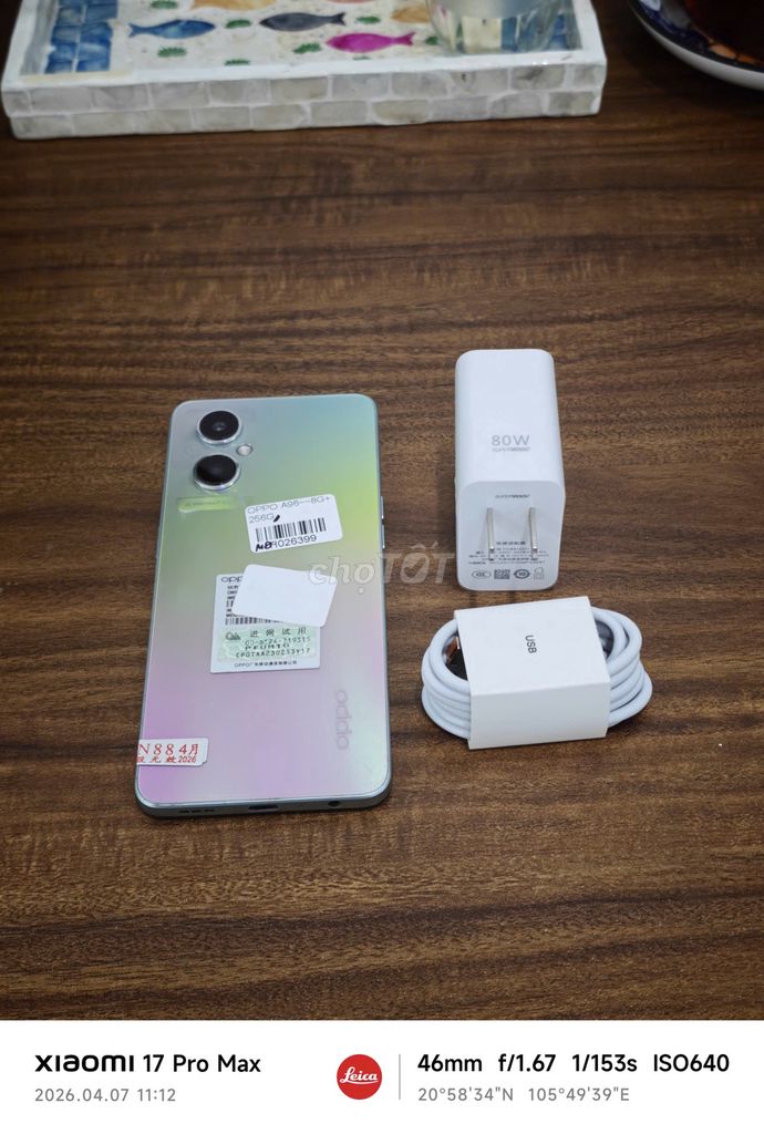 Oppo A96 5G 8/256 Đa sắc sạc 80w vooc có ship COD. Mua bán Điện thoại tại Quận Hoàng Mai Hà Nội được đăng bởi Android Top hình 1