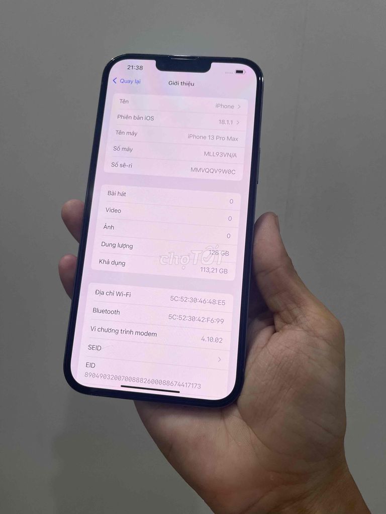 iphone 13 pro max 128Gb đẹp zin ốc zin áp Vn/A