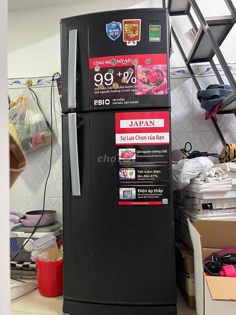 Tủ lạnh Sanyo 180L Đen. Mua bán Tủ lạnh tại Quận 6 Tp Hồ Chí Minh được đăng bởi Dọn tủ pass đồ hình 1