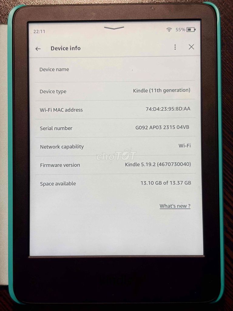 Máy đọc sách Kindle Xanh ngọc. Mua bán Máy tính bảng tại Quận Tân Phú Tp Hồ Chí Minh được đăng bởi Thanh Lâm hình 1