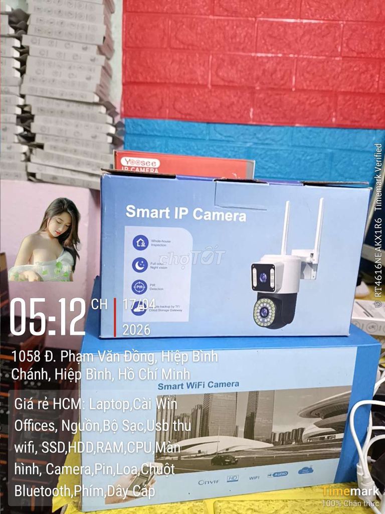 Camera an ninh Yoosee Wifi 6Mpx. Mua bán Máy ảnh, Máy quay tại Thành phố Thủ Đức Tp Hồ Chí Minh được đăng bởi Cũ Giá Rẻ hình 1