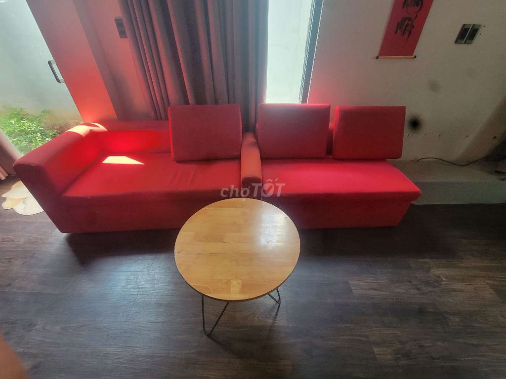 Bộ sofa Nệm màu Đỏ. Mua bán Bàn ghế tại Huyện Giồng Trôm Bến Tre được đăng bởi Trần Nhu  hình 1