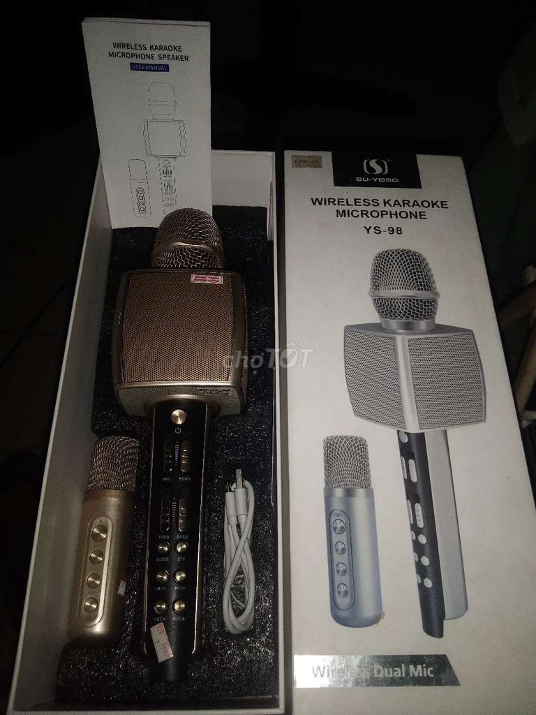 Micro karaoke Su-Yoso YS-98 Vàng đồng. Mua bán Tivi, Âm thanh tại Thành phố Châu Đốc An Giang được đăng bởi Lâm Trọng Đạt hình 1