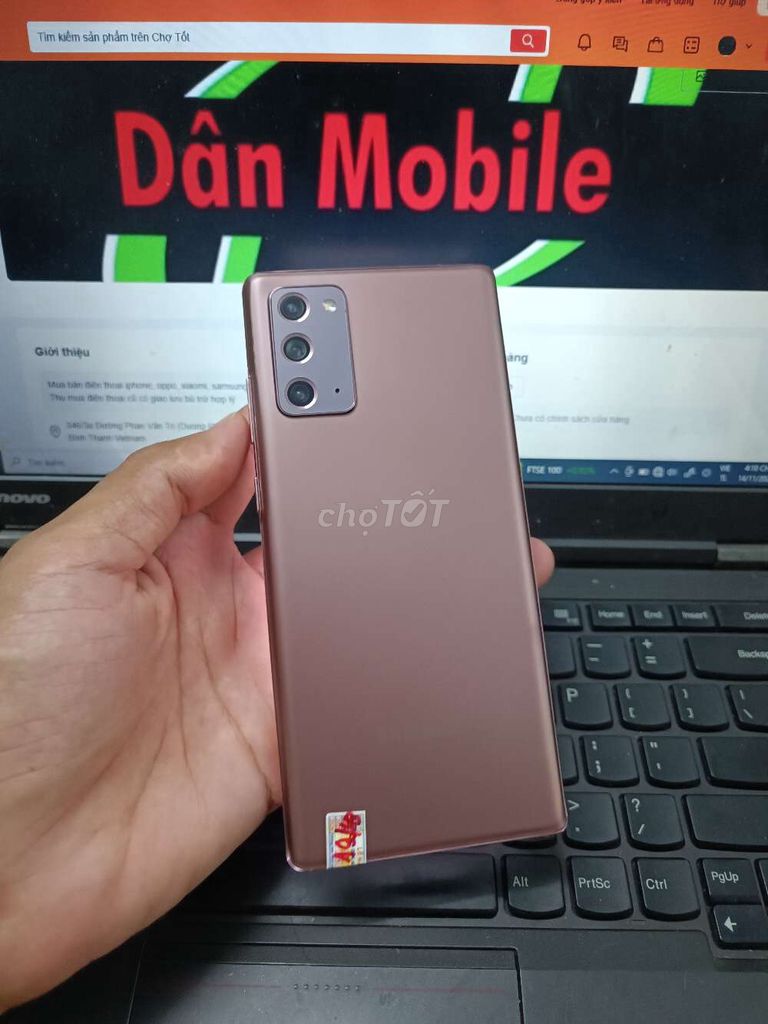 SAMSUNG NOTE 20 8GB.256GB BẢN VN 2 SIM MƯỢT MÀ. Mua bán Điện thoại tại Quận Bình Thạnh Tp Hồ Chí Minh được đăng bởi Dân Mobile hình 1