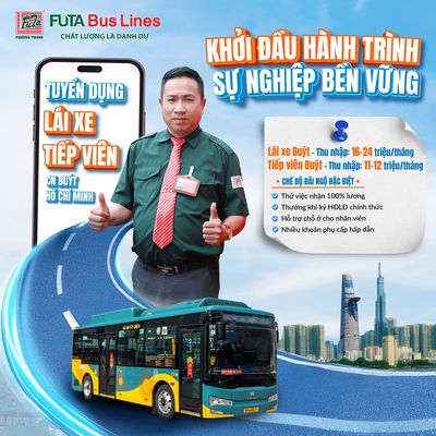 TUYỂN DỤNG TIẾP VIÊN BUÝT KHU VỰC HỒ CHÍ MINH. Việc làm tại Quận 6 Tp Hồ Chí Minh được đăng bởi Phương Liêm Phương Trang FUTA Busline
