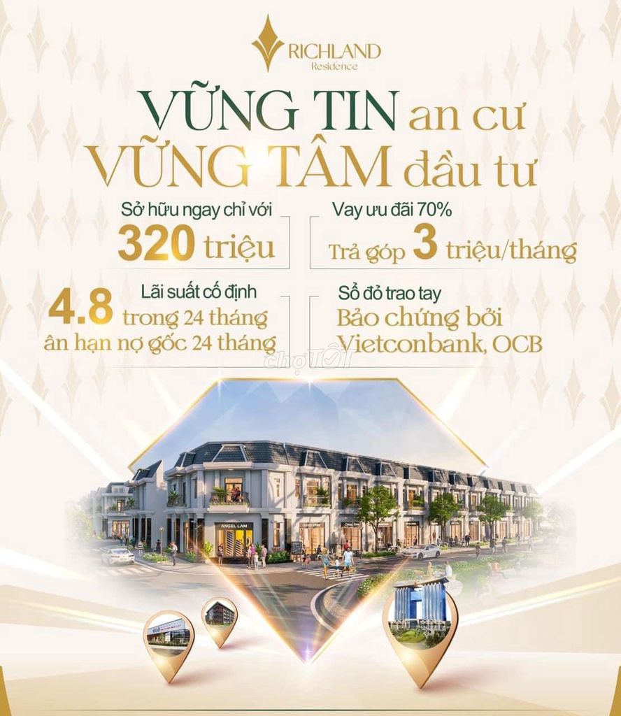 BÁN ĐẤT NGAY THÀNH PHỐ  MỚI BÌNH DƯƠNG HỖ TRỢ VAY BANK 70% LS CHỈ 4.8%