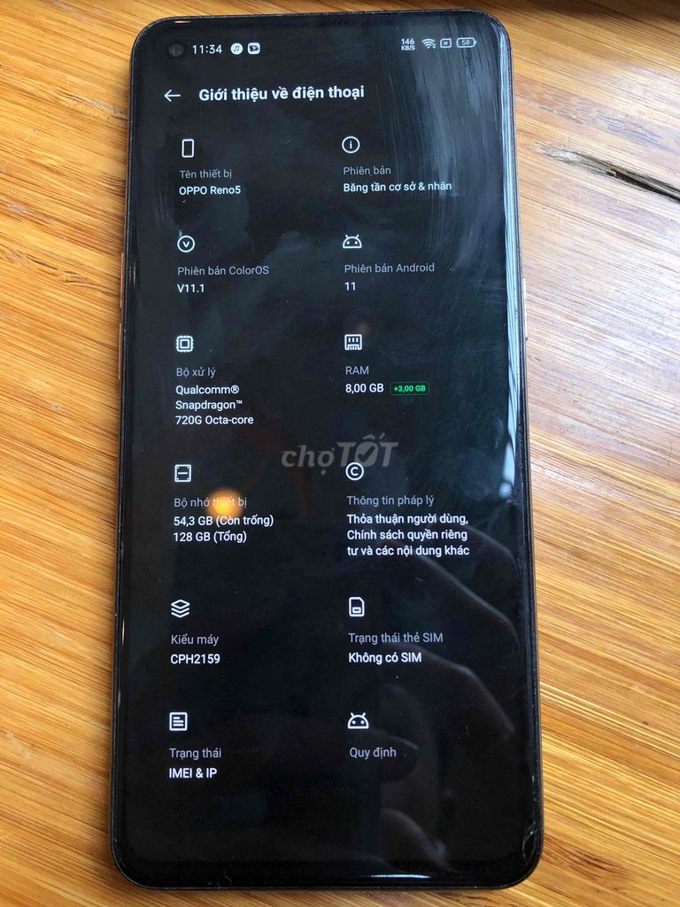 OPPO RENO 5 128GB Zin Keng