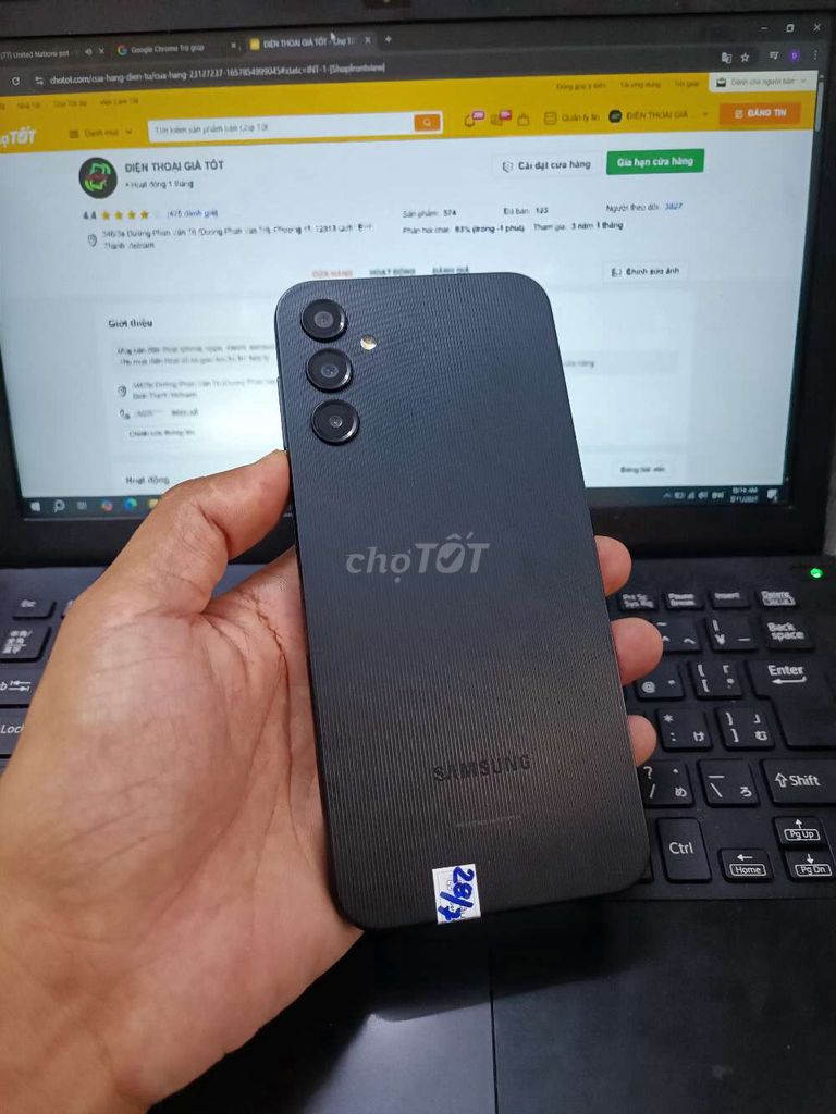 SAMSUNG A14 4GB.128GB PIN 5000 ZIN ĐẸP FULL CN. Mua bán Điện thoại tại Quận Bình Thạnh Tp Hồ Chí Minh được đăng bởi Dân Mobile hình 1