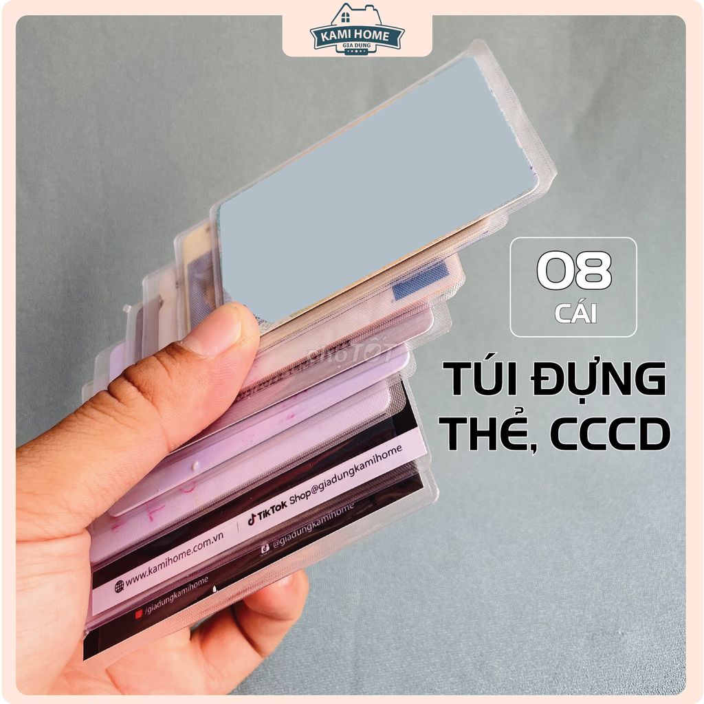 Combo 8 túi đựng thẻ ngân hàng, CCCD