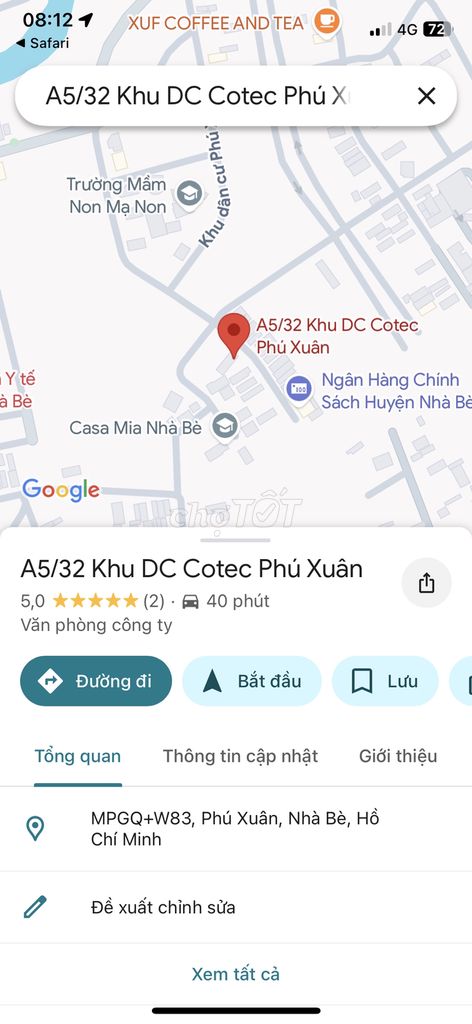 Trống phòng KDC COTEC - Nhà Bè