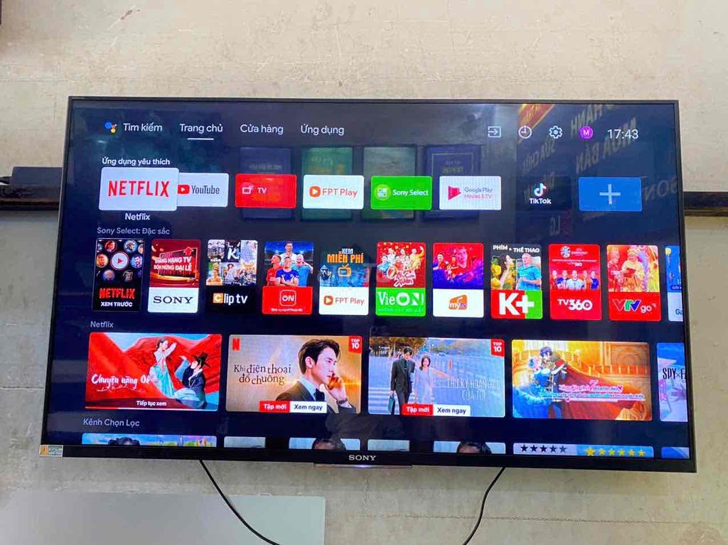 Bán tivi Sony 43 inch Android giọng nói mỏng bền